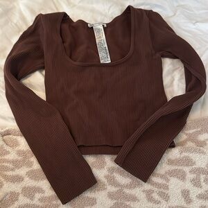 Ribbed Zara long sleeve in brown